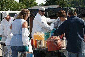 People Bringing Materials for Household Hazardous Waste Day